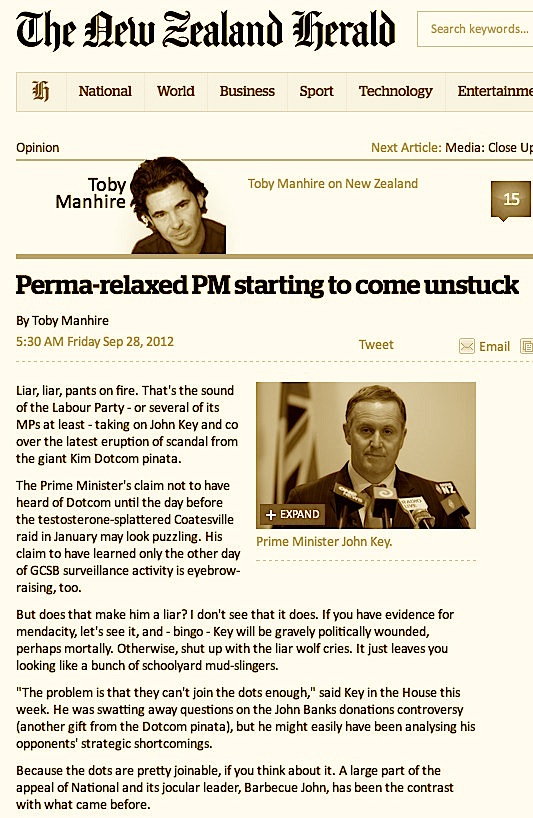 Toby Manhire_ Perma-relaxed PM starting to come unstuck - Opinion - NZ Herald News