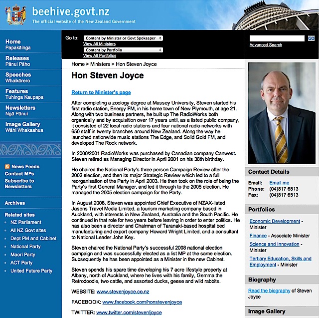 Steven Joyce bio