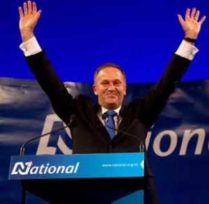 John Key in happier times. (Perhaps the happiest.)