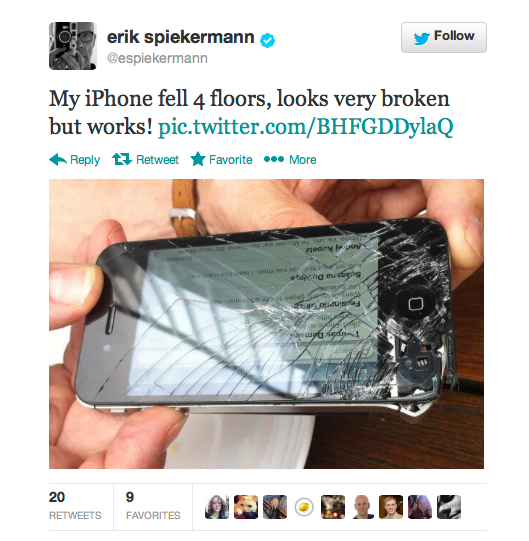 espiekermann_ My iPhone fell 4 floors, looks ...