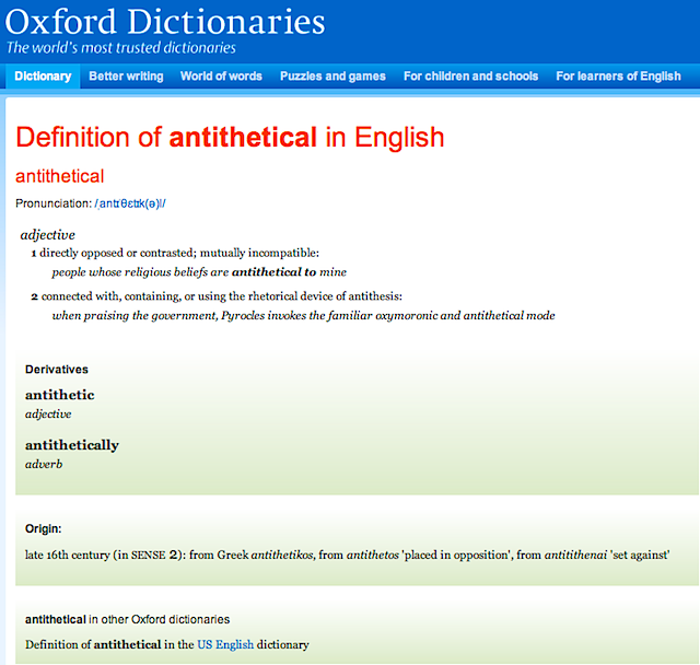 antithetical_ definition of antithetical in Oxford dictionary (British & World English)