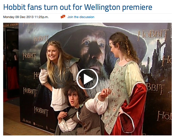 3 News Hobbit fans turn out for Wellington premiere - Story - Entertainment - 3 News