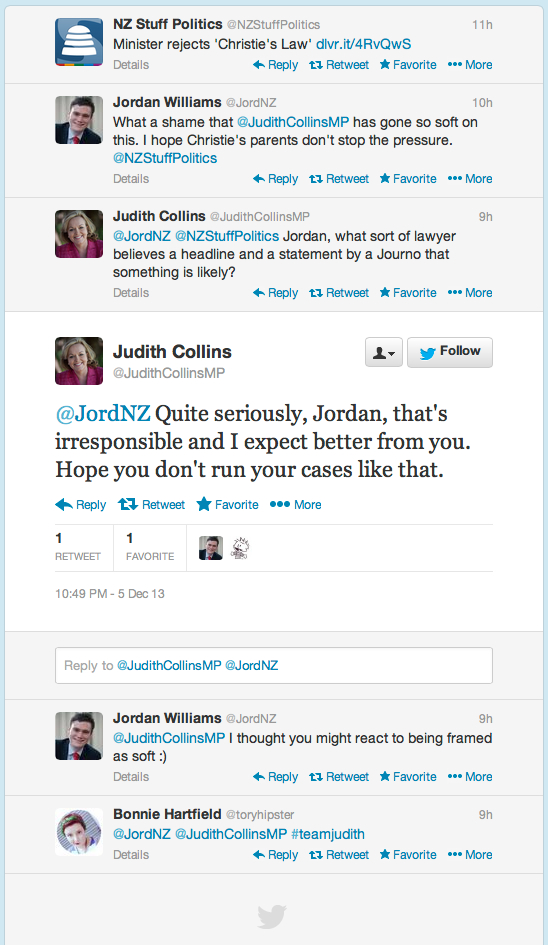 Twitter _ JudithCollinsMP_ @JordNZ Quite seriously, Jordan, ...